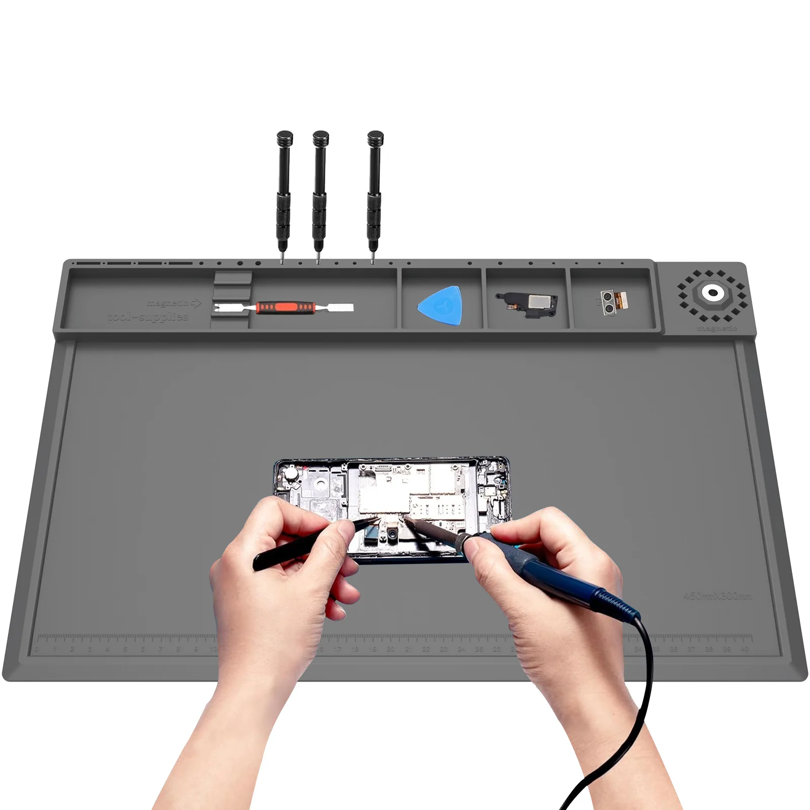 Electronics Repair Workstation - 납땜 스테이션 매트 실리콘 작업 수리