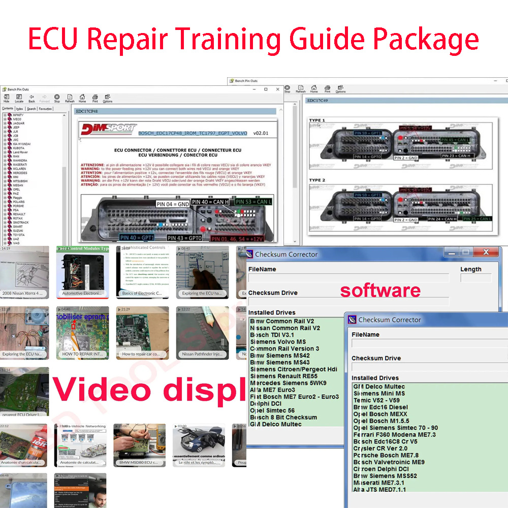 Electronics Repair Guide - ECU 수리 교육 가이드 패키지 ECU